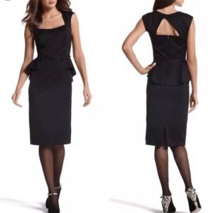 Faille Peplum Little Black Dress